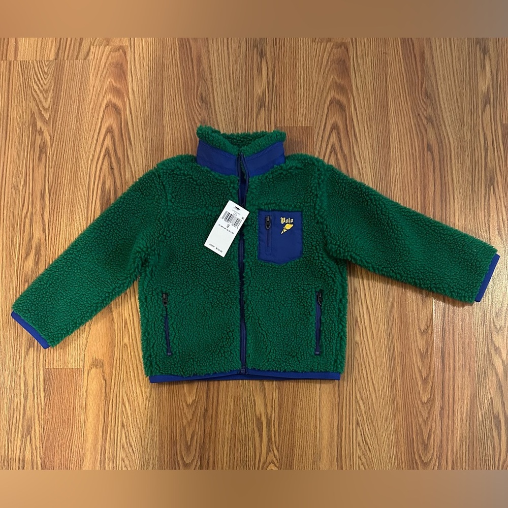Polo Ralph Lauren Boys Teddy Fleece Hybrid Jacket, Size 3